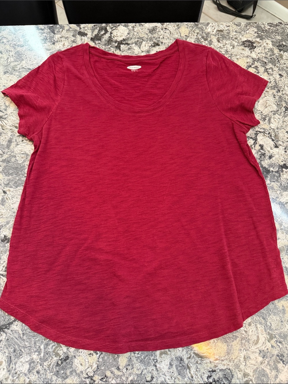 Old Navy Classic Scoop Neck Women's Top -  Heathered maroon size large
